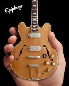 Axe Heaven Epiphone 1965 Casino Revolution Natural Mini Guitar Replica Collectible EG-811