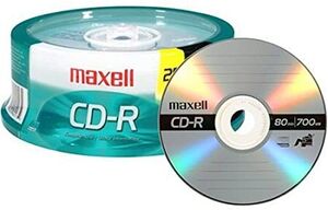 MAXELL 648445 CD-R CD RECORDABLE DISCS 80MIN 25 PK