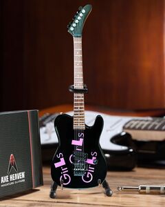 Axe Heaven Signature Black Girls, Girls, Girls Mini Guitar Replica Collectible MM-260 