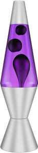 Lava® Lamp 14.5'' Black Wax/Purple Liquid/Silver Base & Cap