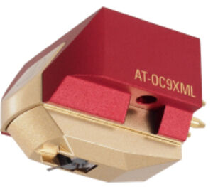 Audio Technica AT-OC9XML Dual Moving Coil Cartridge with Nude Microlinear Stylus (Red/ Gold)
