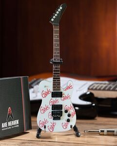 Axe Heaven Signature White Girls, Girls, Girls Mini Guitar Replica Collectible MM-261