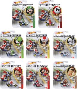 Mattel - Hot Wheels 1:64 Mario Kart 8-Piece B Assortment (Nintendo)