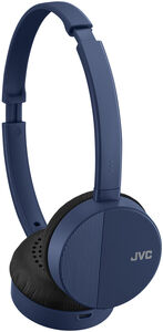 JVC HAS23WA Flats Bluetooth Headphones Fold Flat - Mic & 3 Button Remote (Blue)