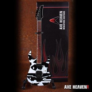 Axe Heaven John Petrucci Dream Theatre Black & White Ernie Ball Music Man JP6 Picasso Mini Guitar Replica Collectible