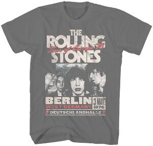 Rolling Stones - Tour of Europe 1976 T-Shirt - 3XL Charcoal 3127005708 