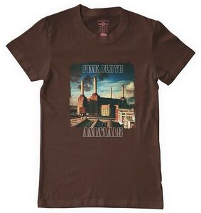 Pink Floyd - Animals Album Cover - Heavy Cotton T-Shirt - Large Chocolate 