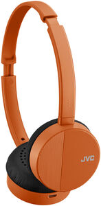 JVC HAS23WD Flats Bluetooth Headphones Fold Flat Design - Mic & Remote (Orange)