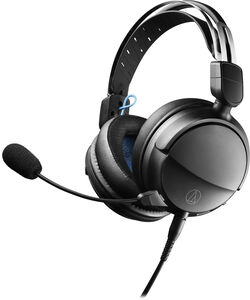PC Accessory:  Wired Headset - Audio Technica ATH-GL3BK Closed-Back Headset with Boom Mic - Black:  Compatible with PC, Switch, PS5, Xbox X|S 