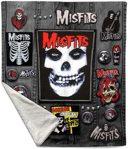 Rocksax - Misfits - Battle Vest - Sherpa Fleece Throw (50 in x 60 in)