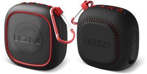 Ion iSP153 Magnet Rocker 2-Pack - Portable Bluetooth Speaker 2 Pack - IPX5 (Black)