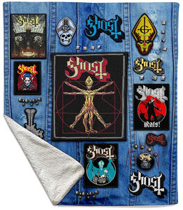 Rocksax - Ghost - Battle Vest - Sherpa Fleece Throw (50 in x 60 in)