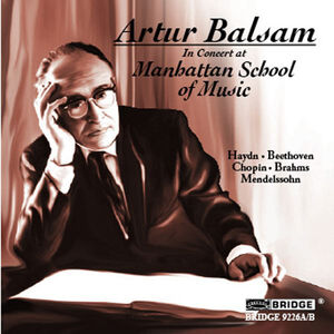 Artur Balsam in Concert at Manhattan School of Music