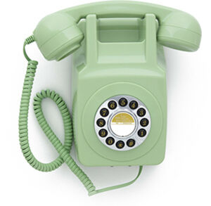 GPO Retro GPO746WGRN 746 Wall Mount Push Button Telephone - Green