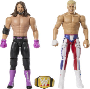 Mattel Collectible - WWE Main Event Showdown "The American Nightmare" Cody Rhodes vs. AJ Styles Action Figure 2-Pack