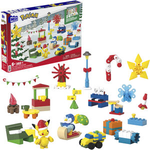 Mega Bloks - Pokemon Holiday Calendar, 202 Piece Building Toy Set 