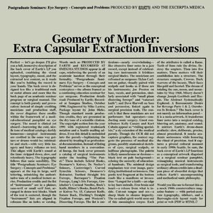 Geometry of Murder: Extra Capsular Extraction Inversions ( CRYSTAL CLEAR VINYL ) , Earth X Black Noi$E