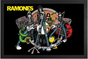 Ramones - Band Sketch - 11x17 Framed Print With Gel-Coat 