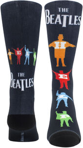 Perri's - Beatles - Help Silhouette Multicolor Dye Sublimation - Crew Socks