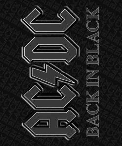 Rocksax - AC/ DC - Back In Black - Sherpa Fleece Blanket (60 in x 80 in) 