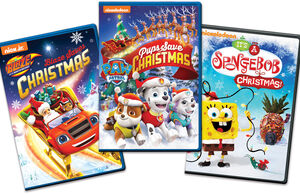 Paw Patrol: Pups Save Christmas/ Blaze Saves Christmas/ Spongebob Squarepants Christmas - Holiday 3 pack Bundle