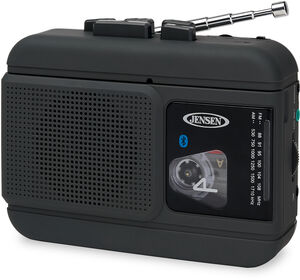 Jensen MCR-60 Personal Portable Cassette Player/ Recorder Bluetooth AM/ FM Radio (Black)