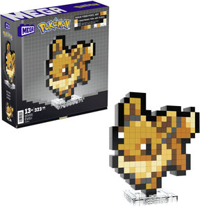 MEGA BLOKS - Pokemon Eevee, Pixel Art, 323 Piece Building Toy Set 