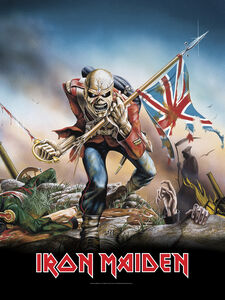 Rocksax - Iron Maiden - Trooper - Sherpa Fleece Blanket (60 in x 80 in) 