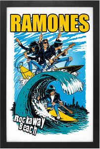 Ramones - Rockaway Beach - 11x17 Framed Print With Gel-Coat
