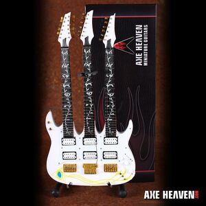 Axe Heaven Steve Vai Signature JEM Triple-Neck W/ Seeing Eye Pyramid Mini Guitar Replica Collectible SV-202