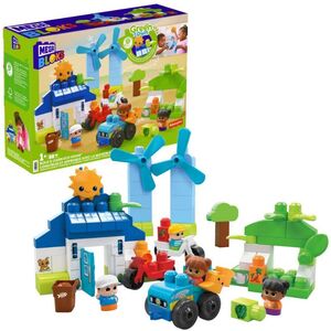 MEGA BLOKS - Build & Learn Eco House, 88 Piece Toddler Building Toy Set