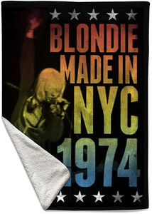 Rocksax - Blondie - Made In NYC - Sherpa Fleece Throw (50 in x 60 in)