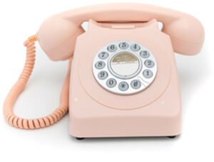 GPO Retro GPO746DPBPN 746 Desktop Push Button Telephone - Carnation Pink 