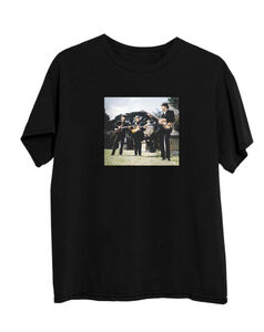 The Beatles Color Revolver Photo Black Unisex SS Tee M 