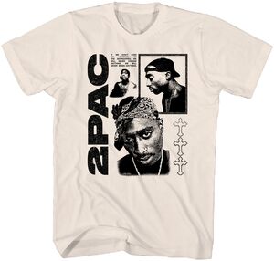 Tupac - Photos Logo T-Shirt - Large Tan 31781816A3 