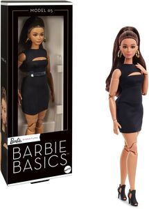 Mattel Collectible - Barbie Basics Collectible Doll, Model 05 With Brunette Hair, Black Dress & Heels 