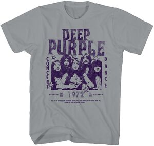 Deep Purple - Concert Dance 1972 T-Shirt -  Large Gray 24DPP024A3 
