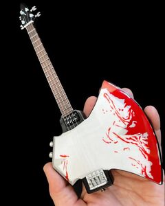 Axe Heaven Signature Blood Axe Mini Bass Guitar Replica Collectible GS-332