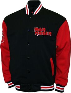 Iron Maiden - Eddie Logo - Varsity Fleece Jacket - XL Red/ Black M2451IRMA4 