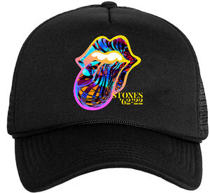 The Rolling Stones Squiggle 62 22 Black OSFM Adjustable BB Cap