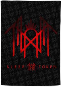 Rocksax - Sleep Token - Red Logo - Sherpa Fleece Blanket (60 in x 80 in)