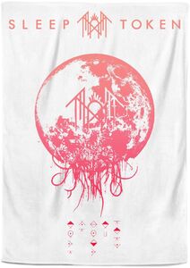 Rocksax - Sleep Token - The Summoning Pink/ White - Sherpa Fleece Blanket (60 in x 80 in)