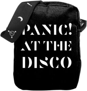 Rocksax - Panic! at The Disco - Death of a Bachelor Logo - Crossbody Bag with Stash Pockets (Black/ White)