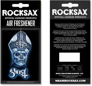 Rocksax - Ghost - Papa Blue Logo - Air Freshener