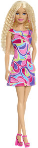 Mattel - Barbie Fashionista, Blonde Wavy Hair, Totally Hair-Inspired Dress & Accessories