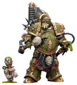 JOYTOY - Warhammer 40K - Death Guard: Foul Blightspawn with Plague Sprayer 1/ 18 Action Figure 