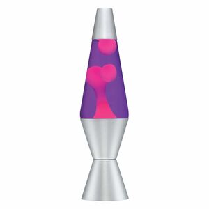 Lava® Lamp 14.5'' Pink Wax/Purple Liquid/Silver Base & Cap