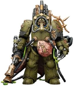 JOYTOY - Warhammer 40K - Death Guard: Lord of Virulence with Plague Spewer 1/ 18 Action Figure 