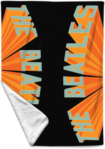 Rocksax - The Beatles - 70's Logo - Sherpa Fleece Throw (50 in x 60 in) 
