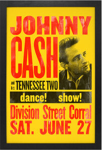 Johnny Cash - Tennessee Two Dance Show - 11x17 Framed Print WithGel-Coat 